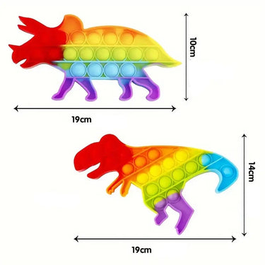 Dino Arcoíris Fidget | Deja ir el estrés - Aliviador de estrés para niños